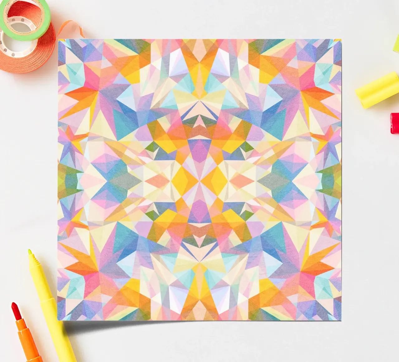 Beautiful Way - Abstract Geometric Pattern Stickerbogen von Abstract 888