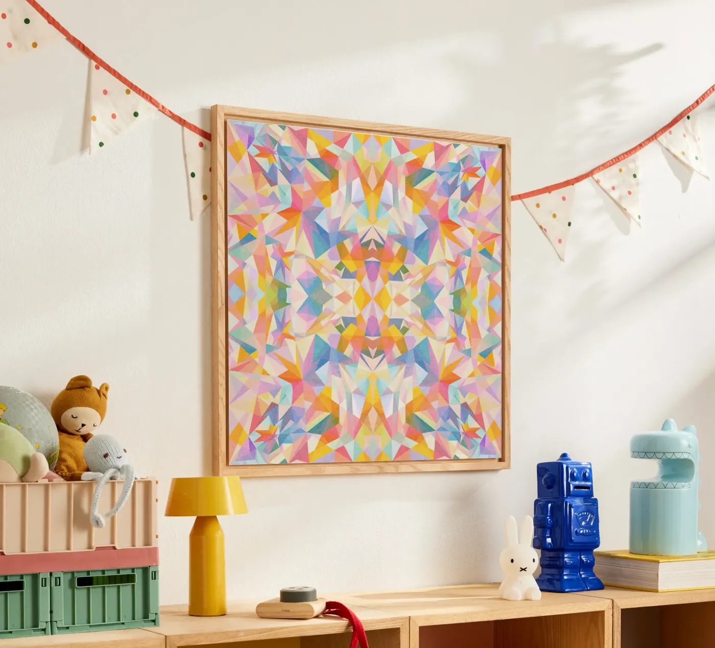 Beautiful Way - Abstract Geometric Pattern acryl van Lines Inside