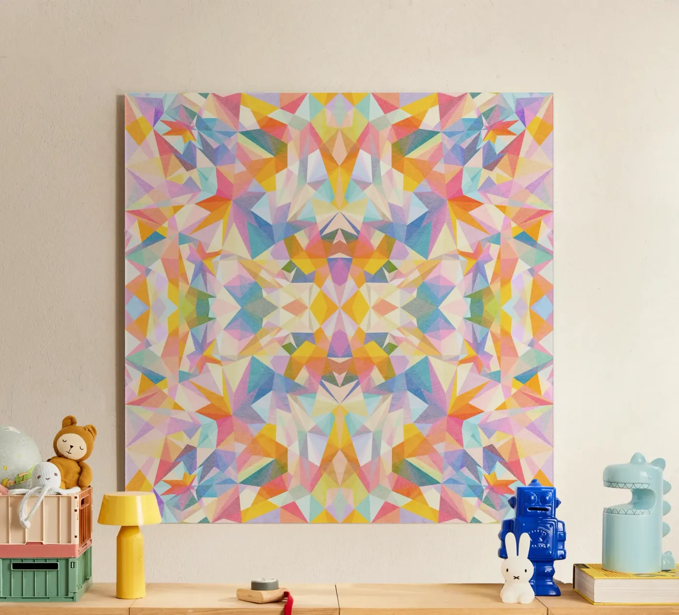 Beautiful Way - Abstract Geometric Pattern acryl van Lines Inside