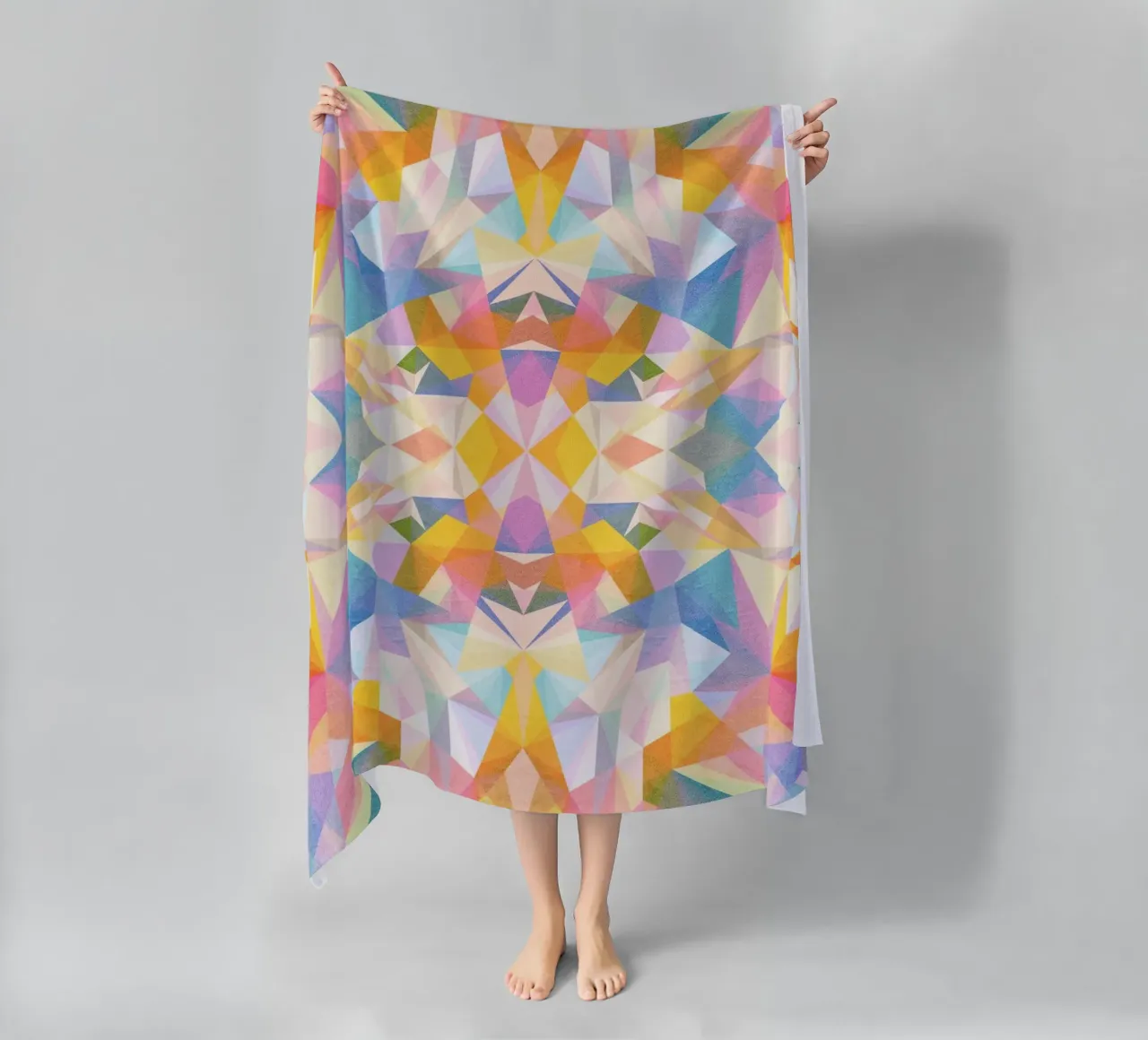 Beautiful Way - Abstract Geometric Pattern Strandtuch von lovely lines