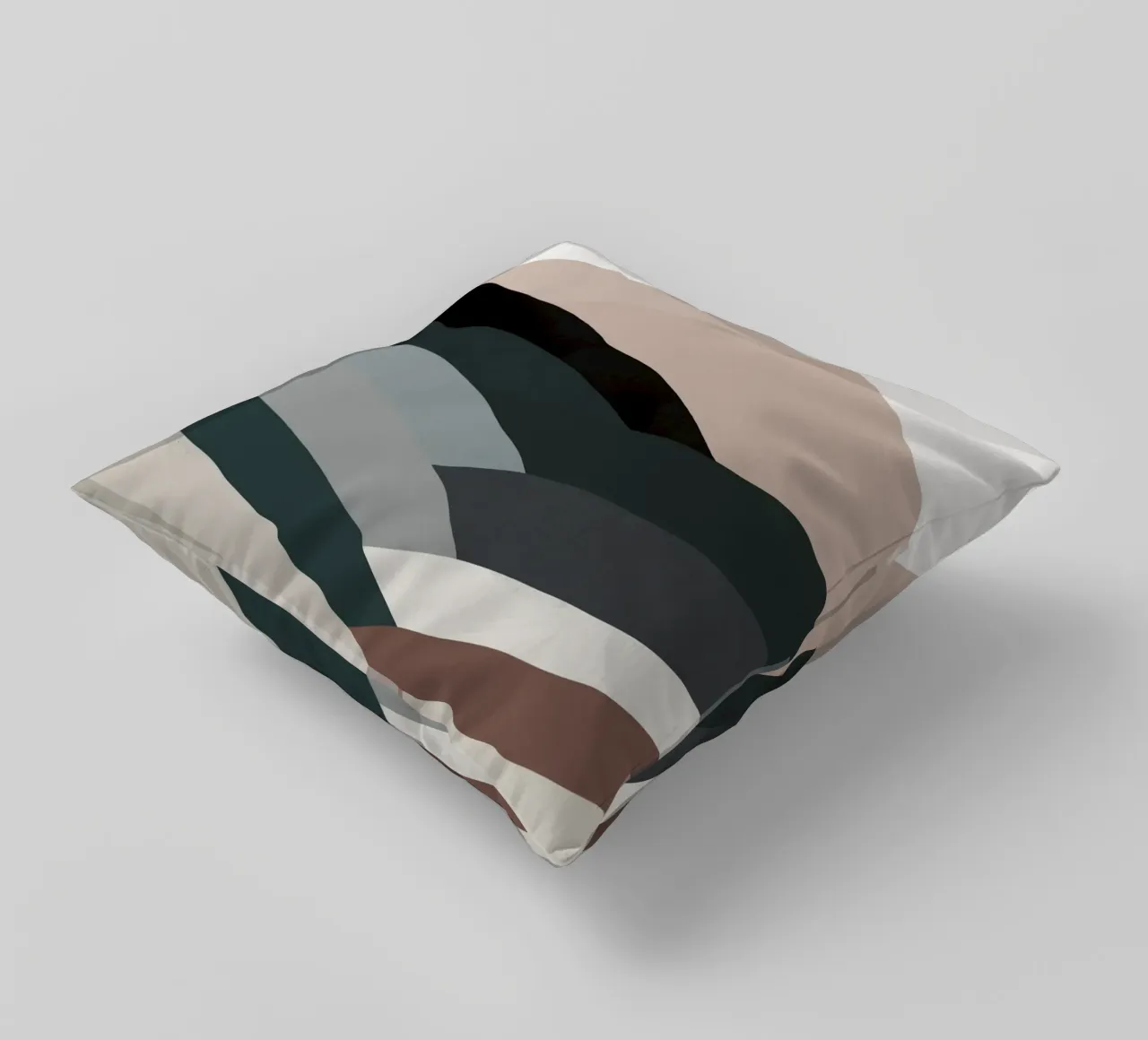 Nordic landscape mountain range 04 decorative cushion by Little Dean