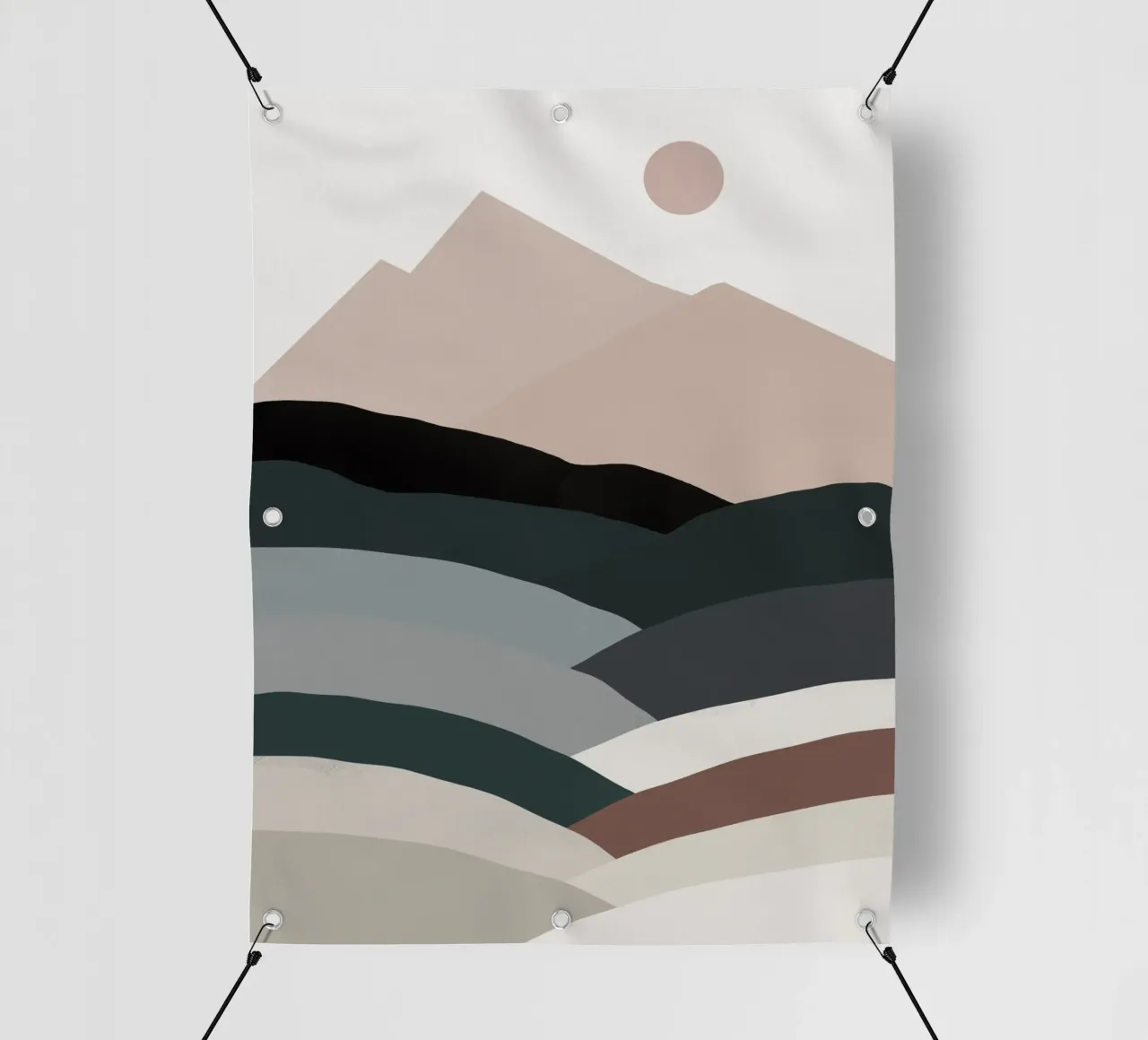 Nordic landscape mountain range 04 pvc cover by Little Dean