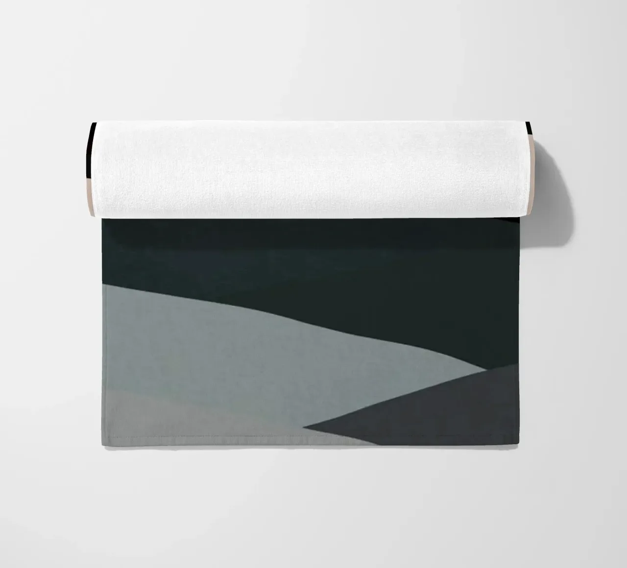 Nordic landscape mountain range 04 beach towel by Little Dean