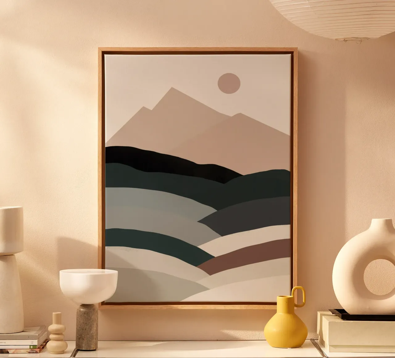 Nordic landscape mountain range 04 canvas by Little Dean