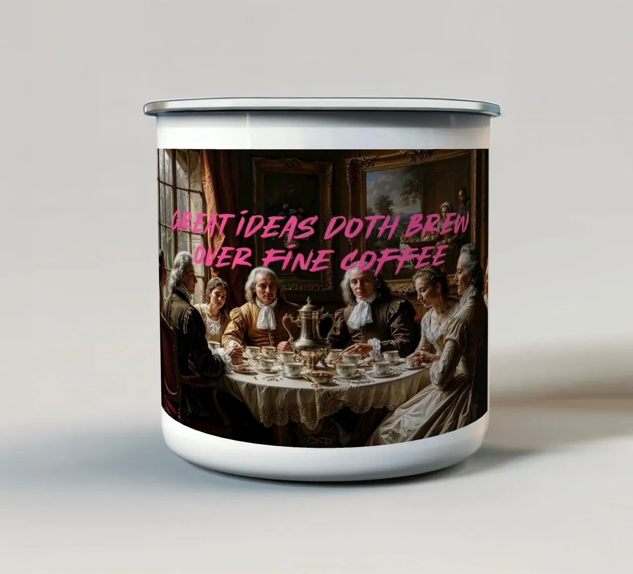 Great Ideas Doth Brew Over Fine Coffee | Limited Edition tazza in smalto da Renaissance Rebel