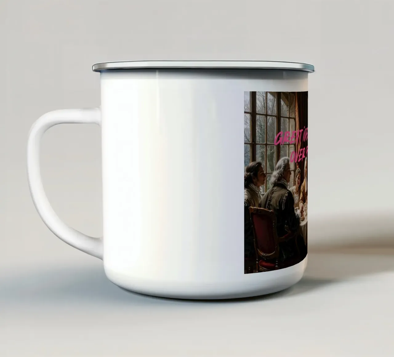 Great Ideas Doth Brew Over Fine Coffee | Limited Edition tazza in smalto da Renaissance Rebel