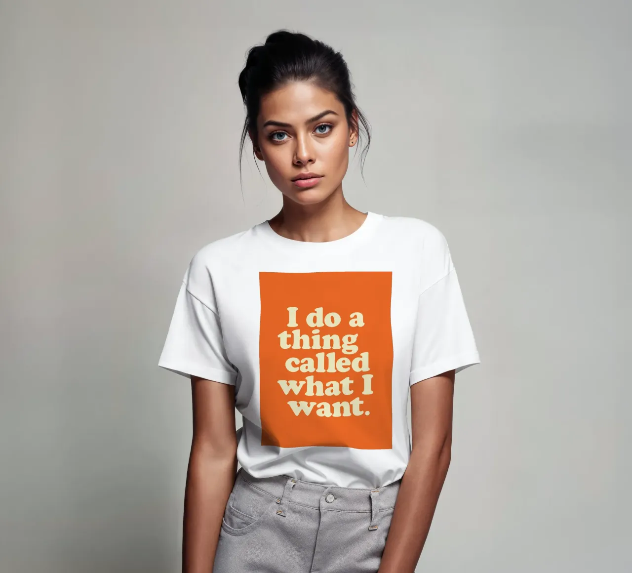 I Do A Thing Called What I Want Bold Retro Typography Print t-shirt by THE MOTIVATED TYPE