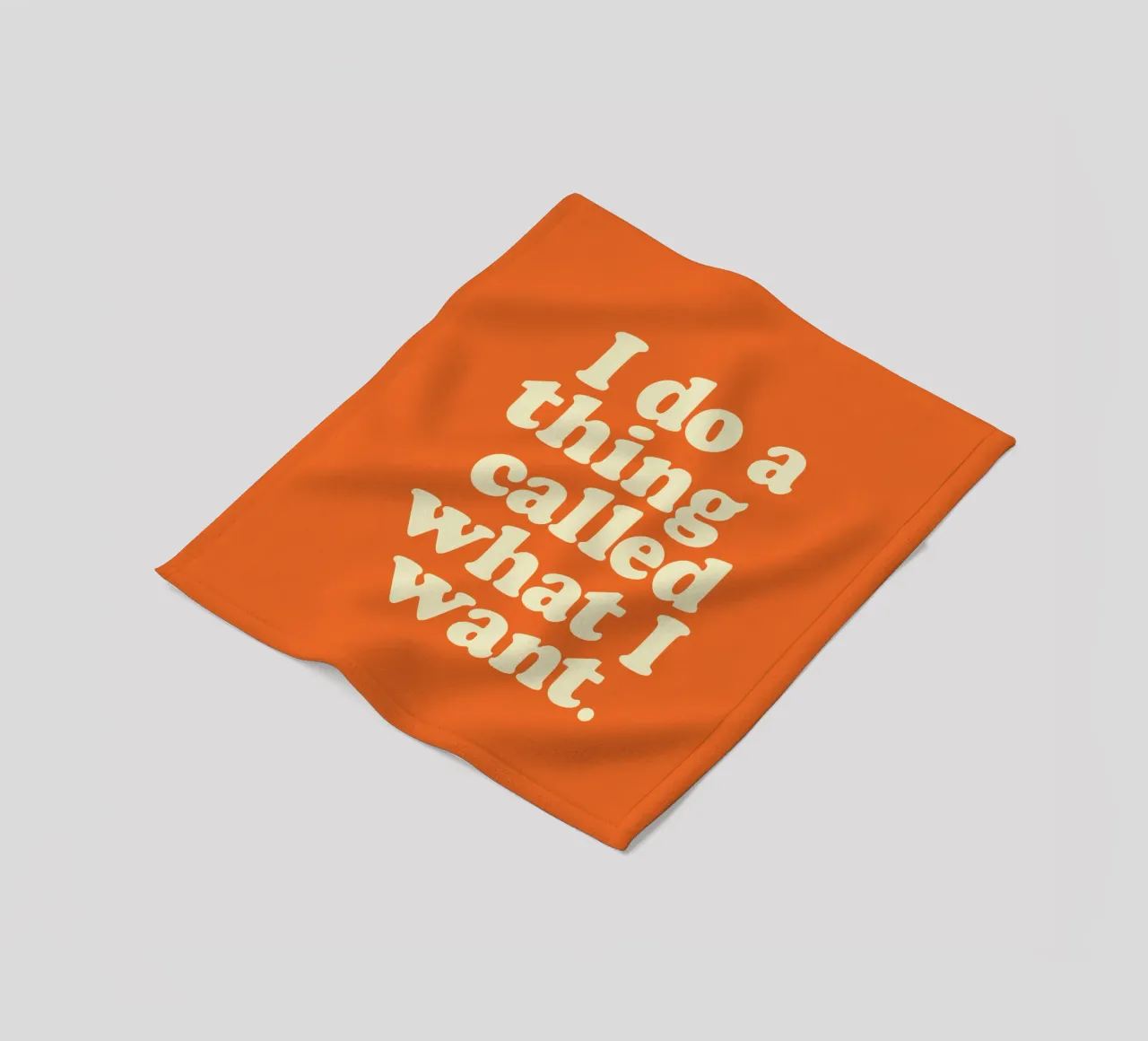I Do A Thing Called What I Want Bold Retro Typography Print fleece blanket by THE MOTIVATED TYPE