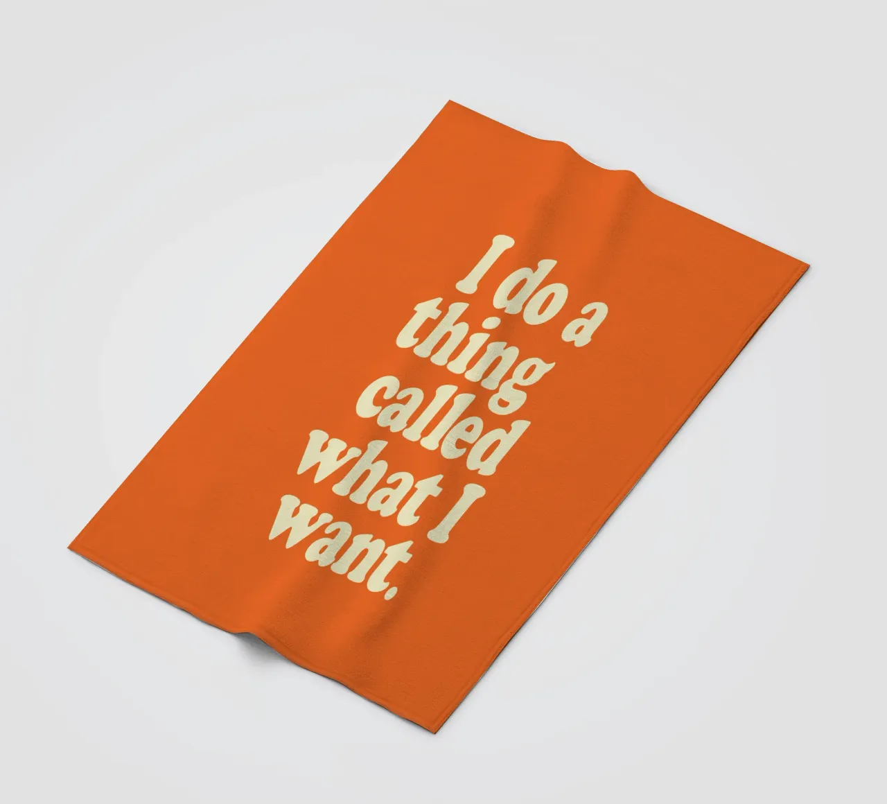 I Do A Thing Called What I Want Bold Retro Typography Print fleece blanket by THE MOTIVATED TYPE