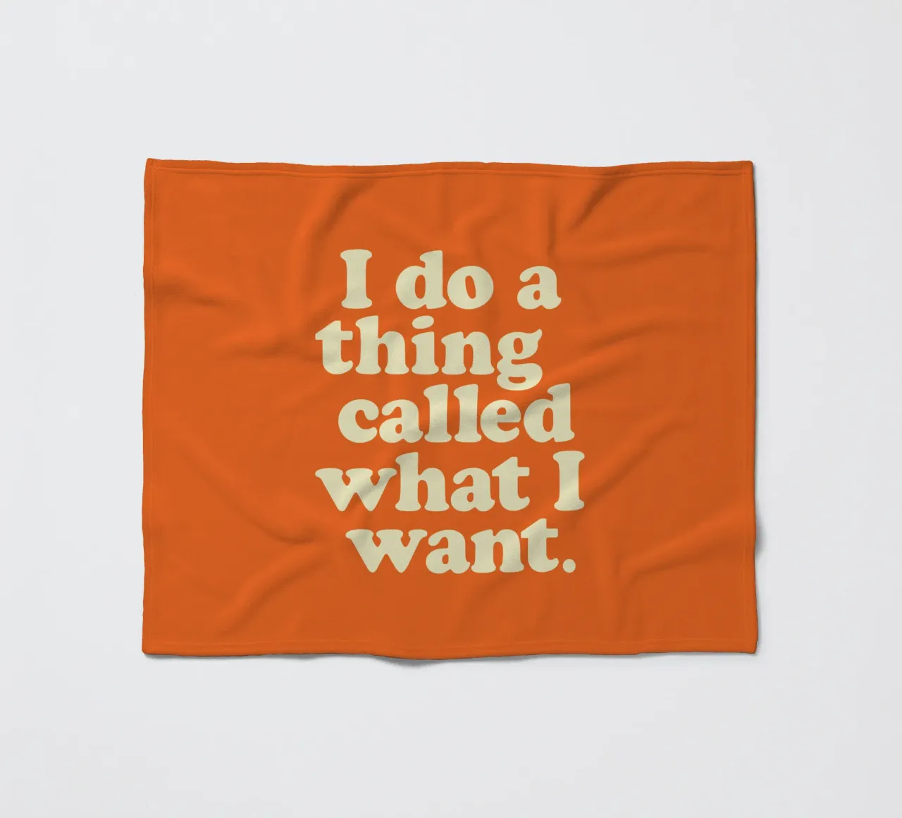 I Do A Thing Called What I Want Bold Retro Typography Print fleece blanket by THE MOTIVATED TYPE
