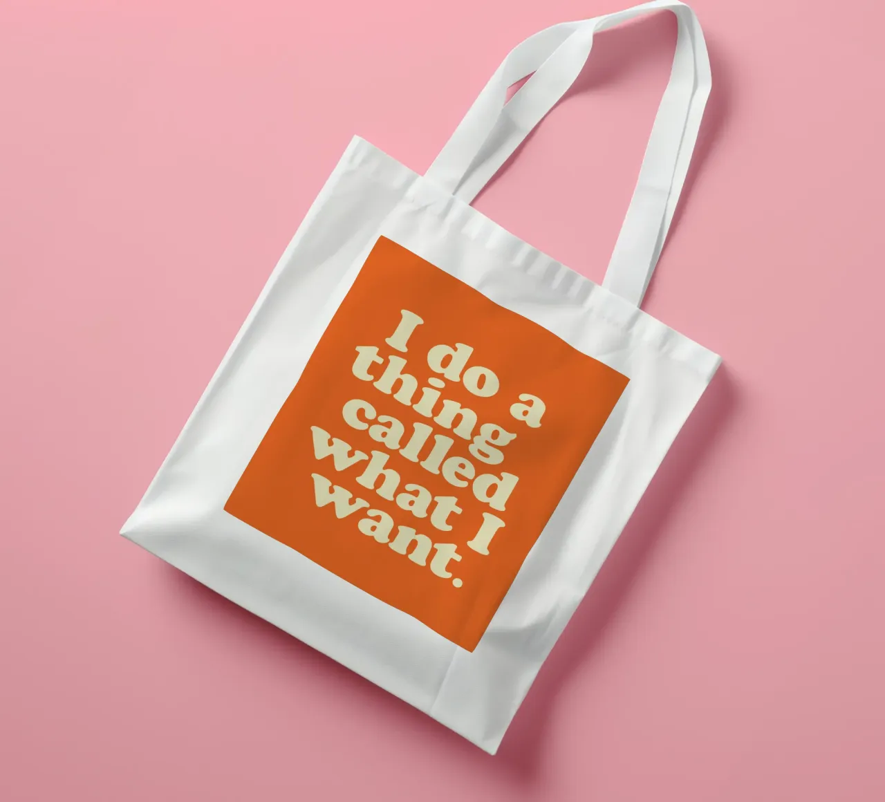 I Do A Thing Called What I Want (Je fais une chose appelée ce que je veux) Bold Retro Typography Print (Typographie rétro audacieuse) tote bag de THE MOTIVATED TYPE