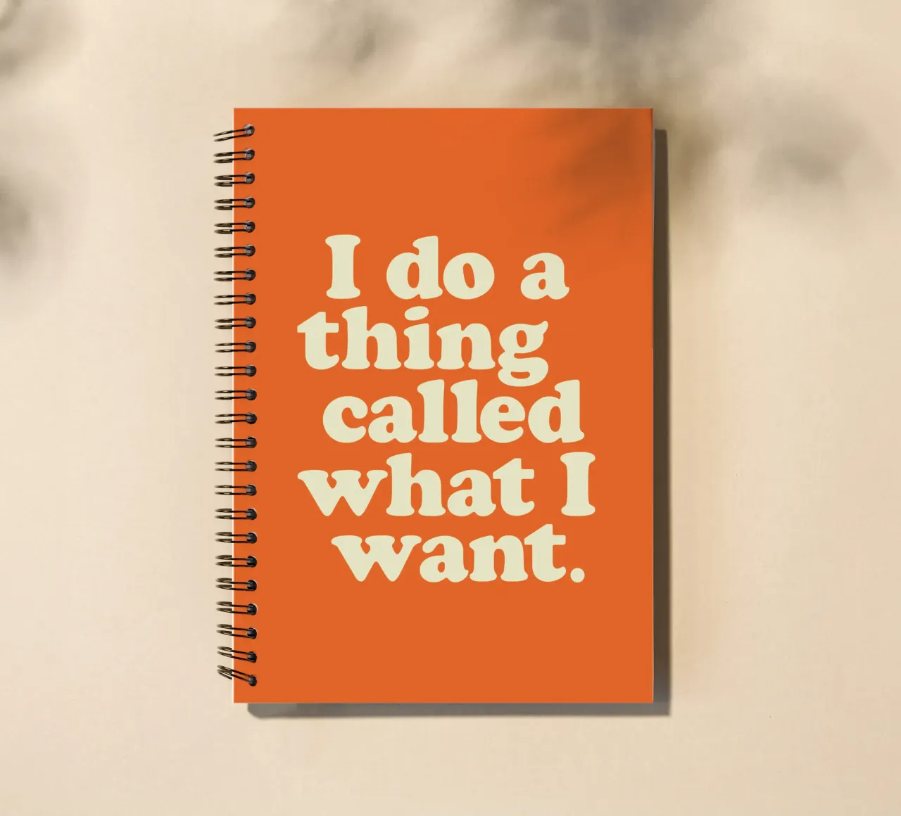 I Do A Thing Called What I Want Bold Retro Typography Print spiral notebook by THE MOTIVATED TYPE