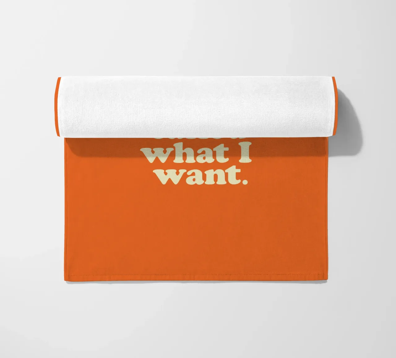 I Do A Thing Called What I Want Bold Retro Typography Print beach towel by THE MOTIVATED TYPE