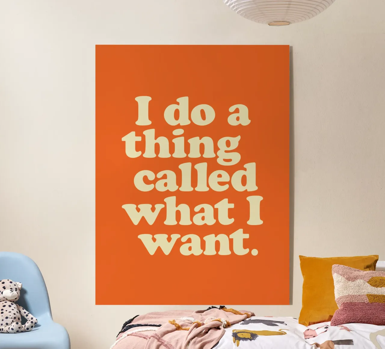 I Do A Thing Called What I Want (Je fais une chose appelée ce que je veux) Bold Retro Typography Print (Typographie rétro audacieuse) plexiglas de THE MOTIVATED TYPE