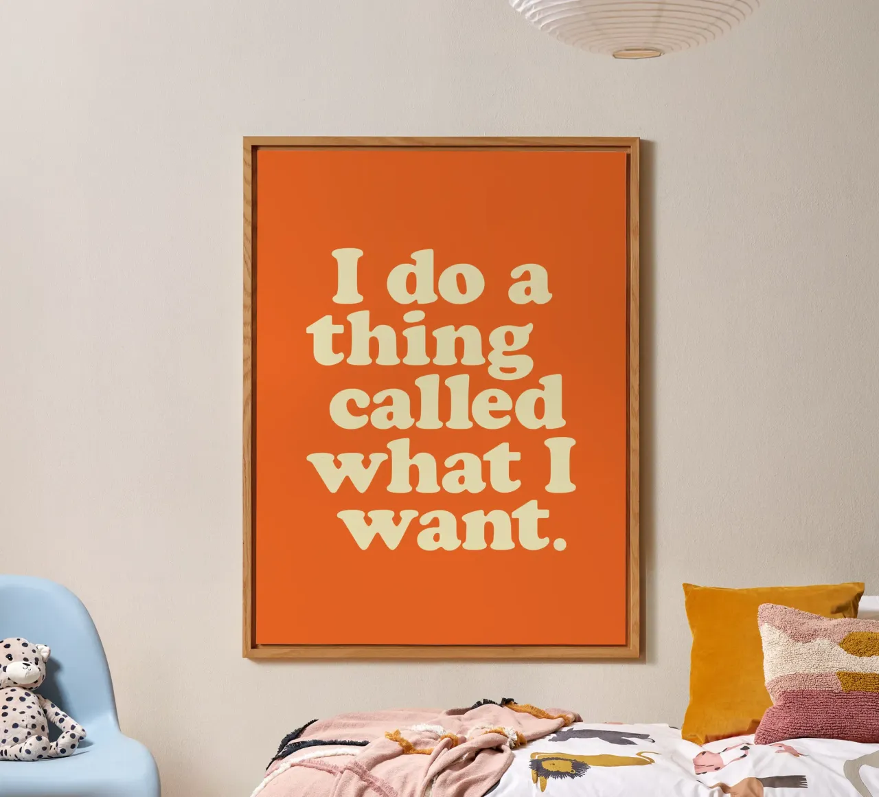 I Do A Thing Called What I Want Bold Retro Typography Print alu-dibond by THE MOTIVATED TYPE