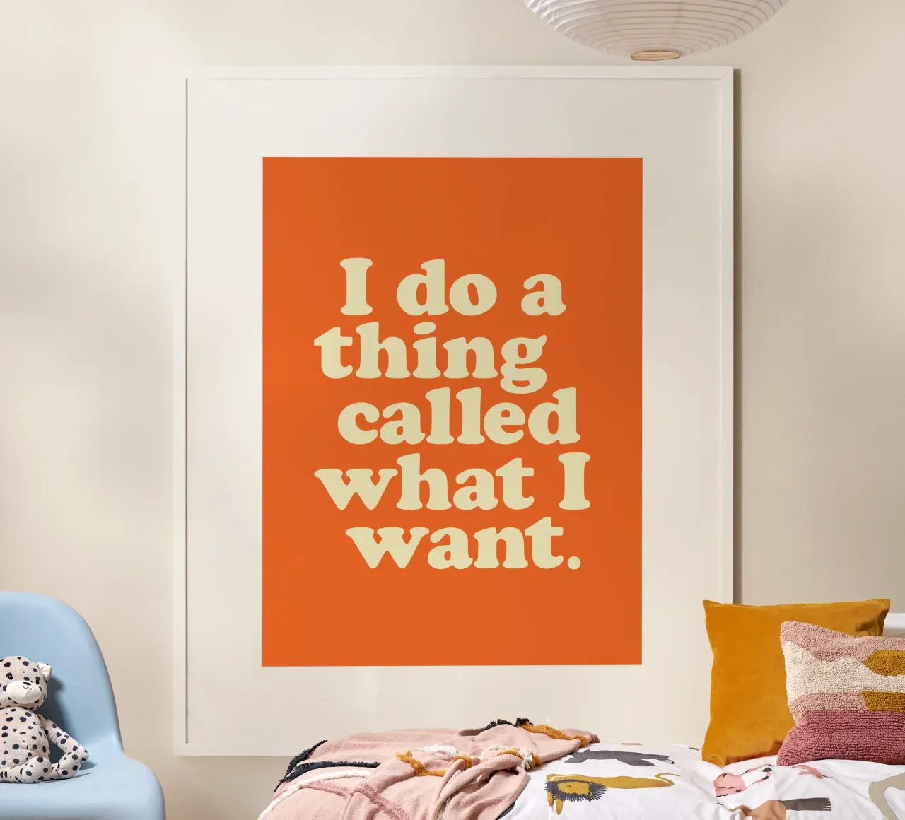 I Do A Thing Called What I Want Bold Retro Typography Print hahnemühle by THE MOTIVATED TYPE