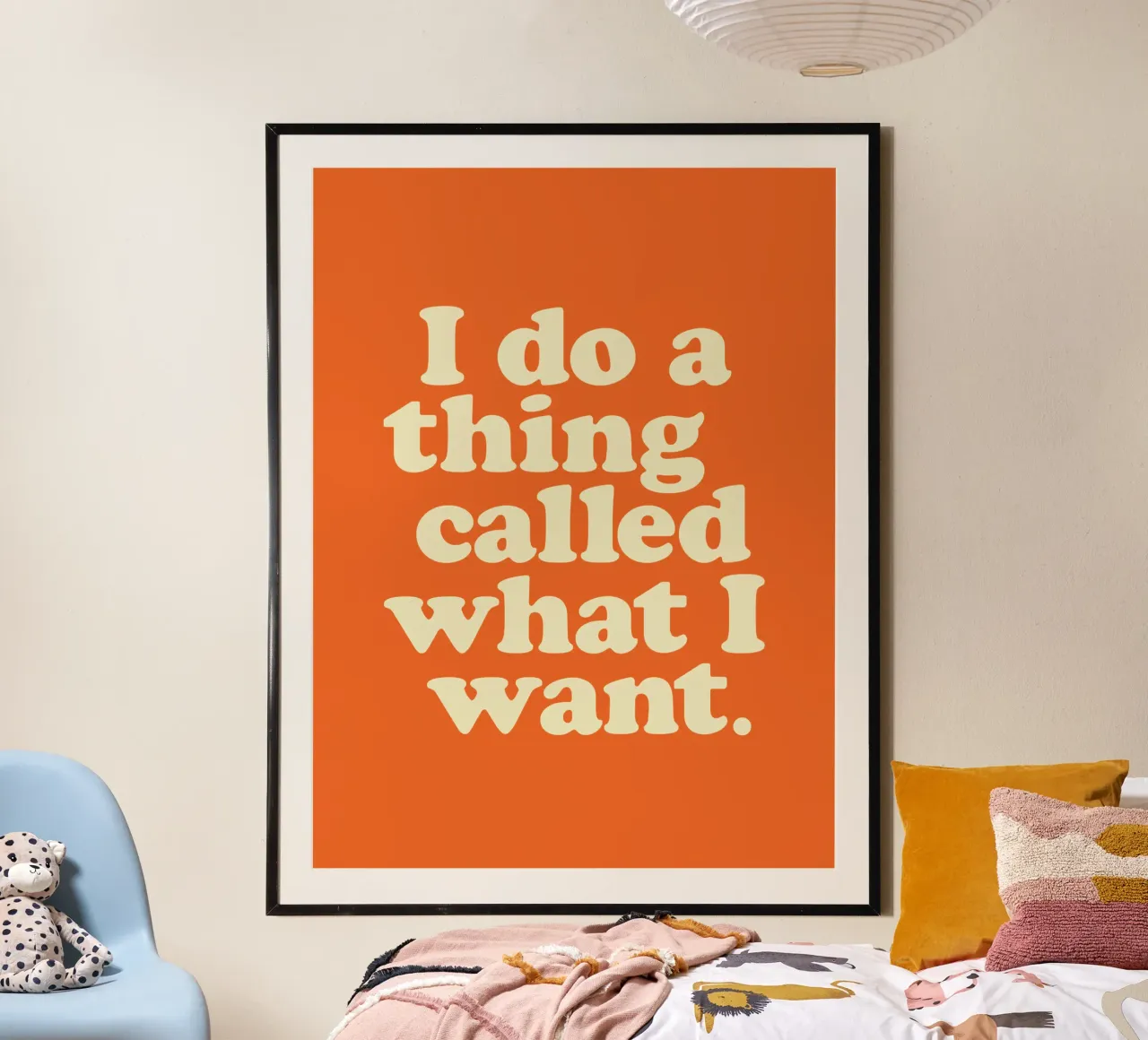 I Do A Thing Called What I Want Bold Retro Typography Print hahnemühle by THE MOTIVATED TYPE