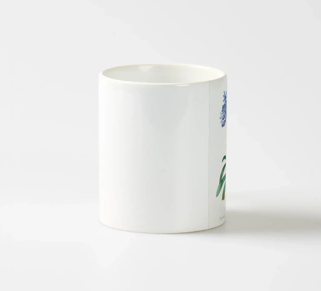 Giglio del Nilo, fiore viola Illustrazione botanica tazza in ceramica da Pretty Flowers Vintage Botanicals
