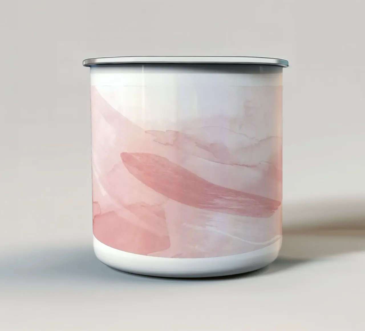 Pennellate di toni rosa 3 tazza in smalto da NouveauPrints