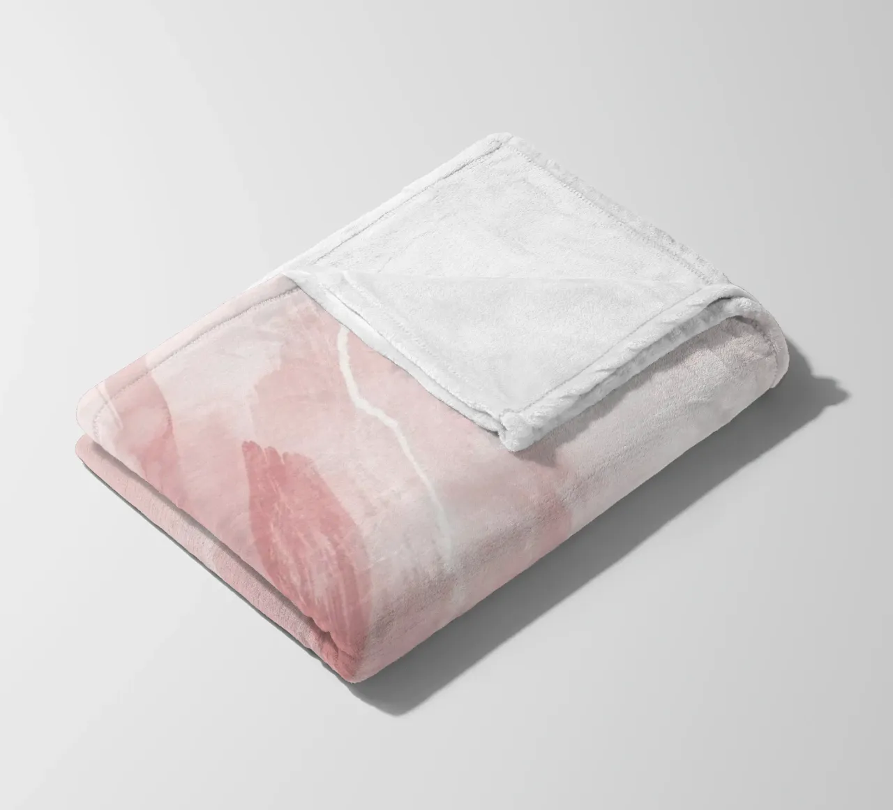 Pennellate di toni rosa 3 coperta in pile da NouveauPrints