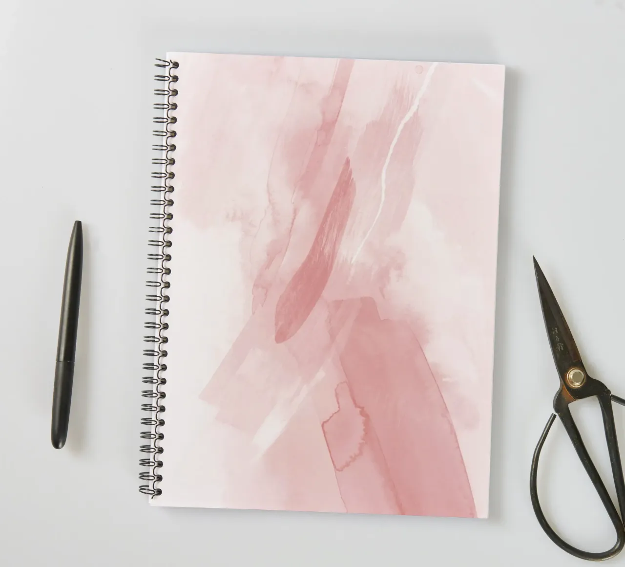 Brush strokes pink tones 3 spiral notebook by NouveauPrints
