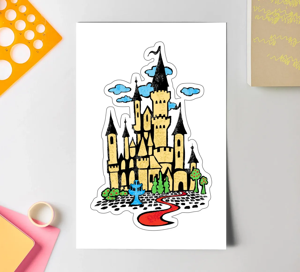 Fairytale castle sticker sheet by DYDesign