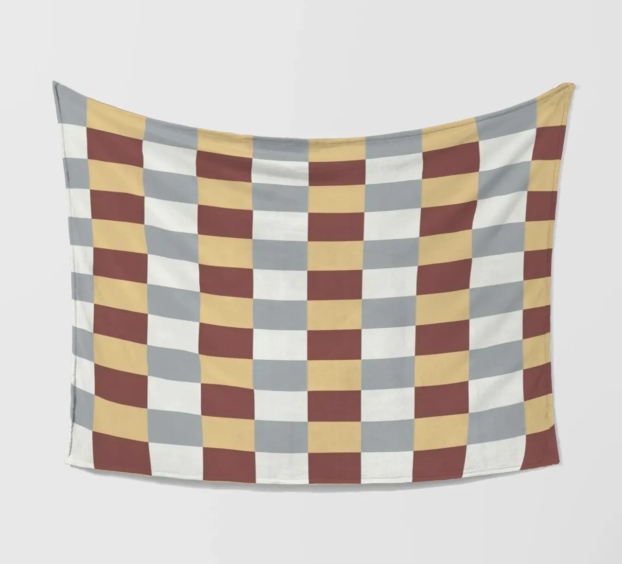 Checker tile pattern fleece blanket by Little Dean