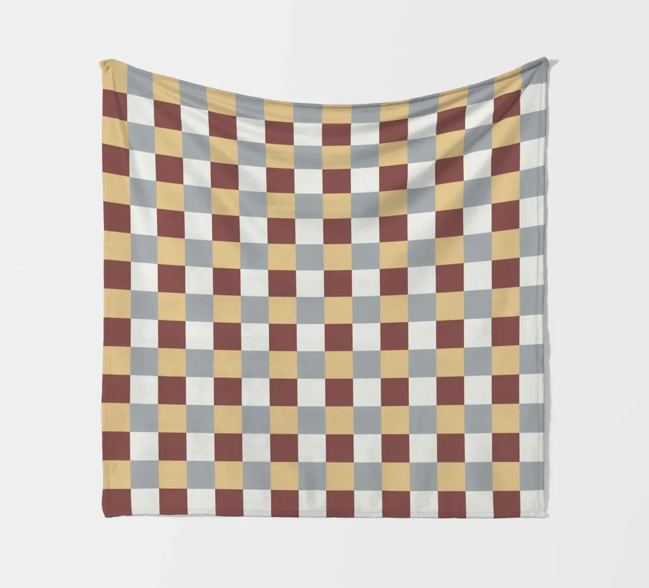 Checker tile pattern fleece blanket by Little Dean