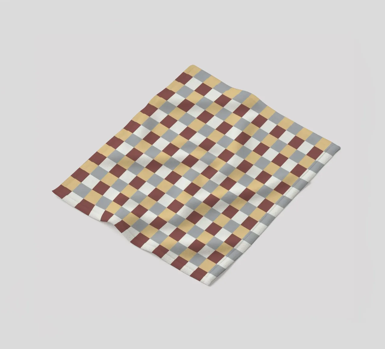Checker tile pattern fleece blanket by Little Dean