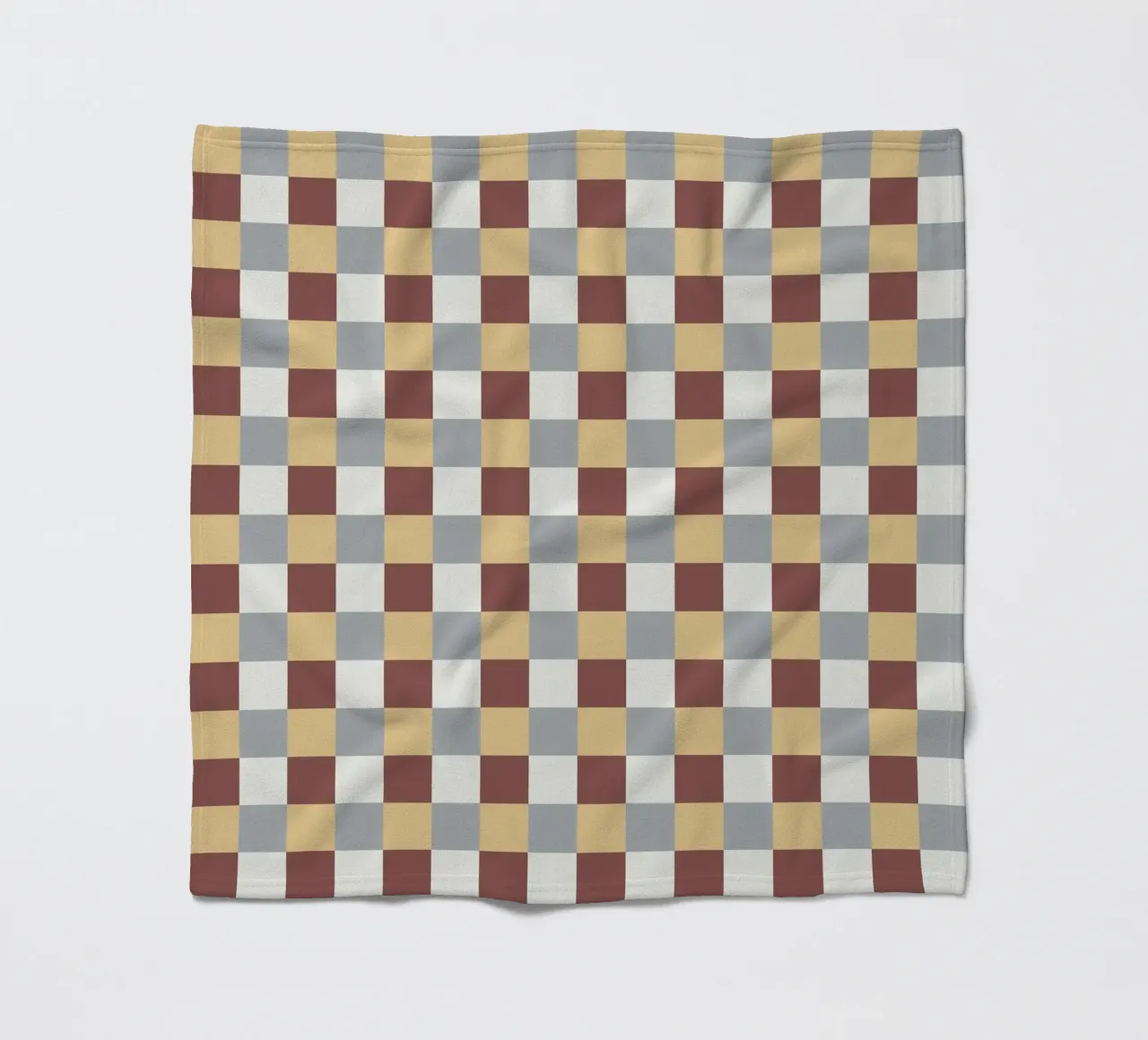Checker tile pattern fleece blanket by Little Dean