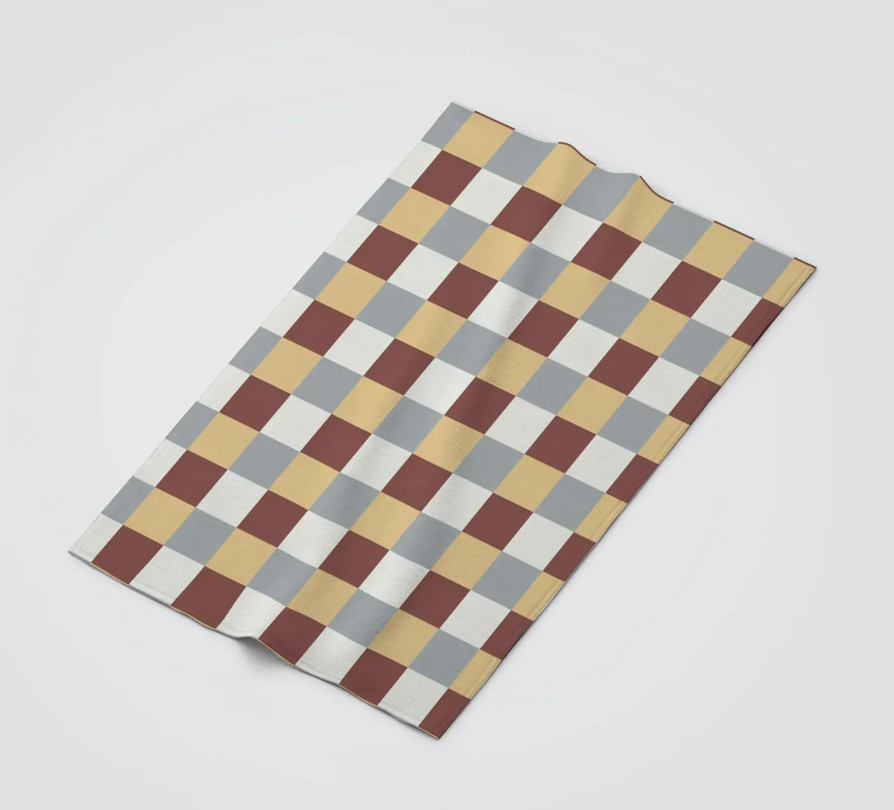 Checker tile pattern fleece blanket by Little Dean