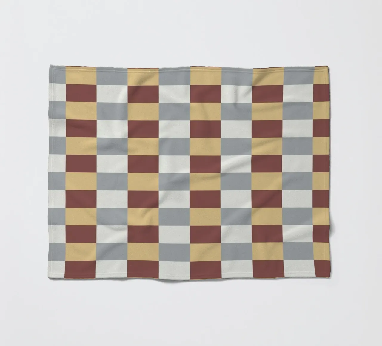 Checker tile pattern fleece blanket by Little Dean