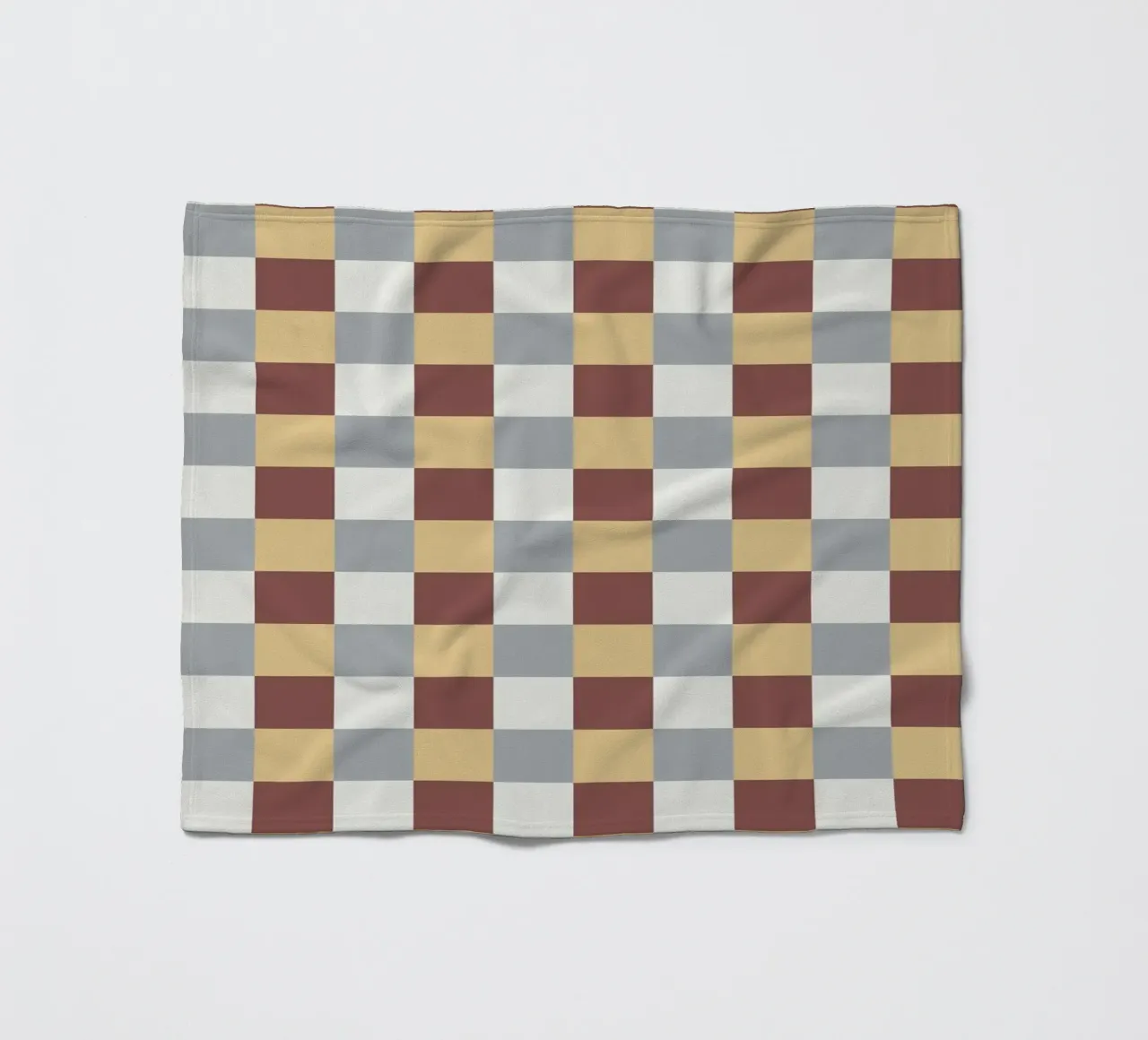 Checker tile pattern fleece blanket by Little Dean