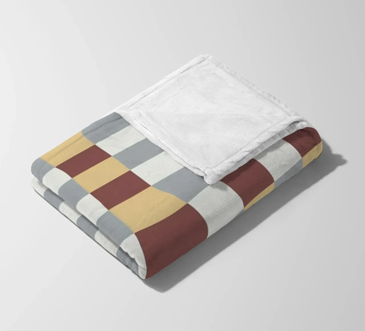 Checker tile pattern fleece blanket by Little Dean
