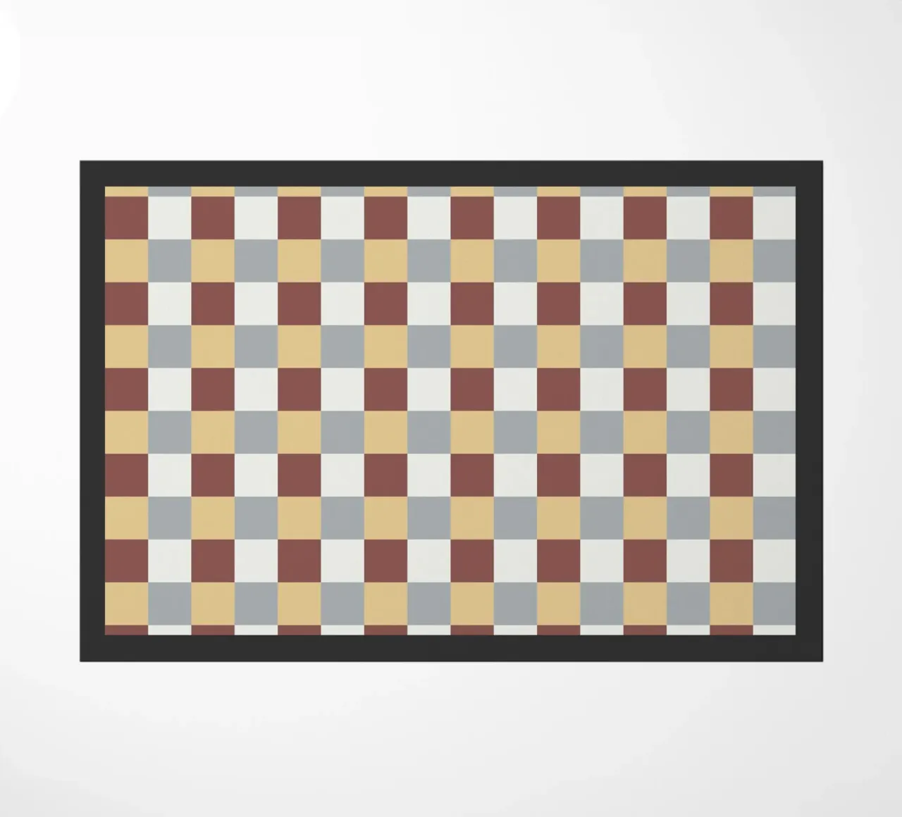 Checker tile pattern doormat by Little Dean
