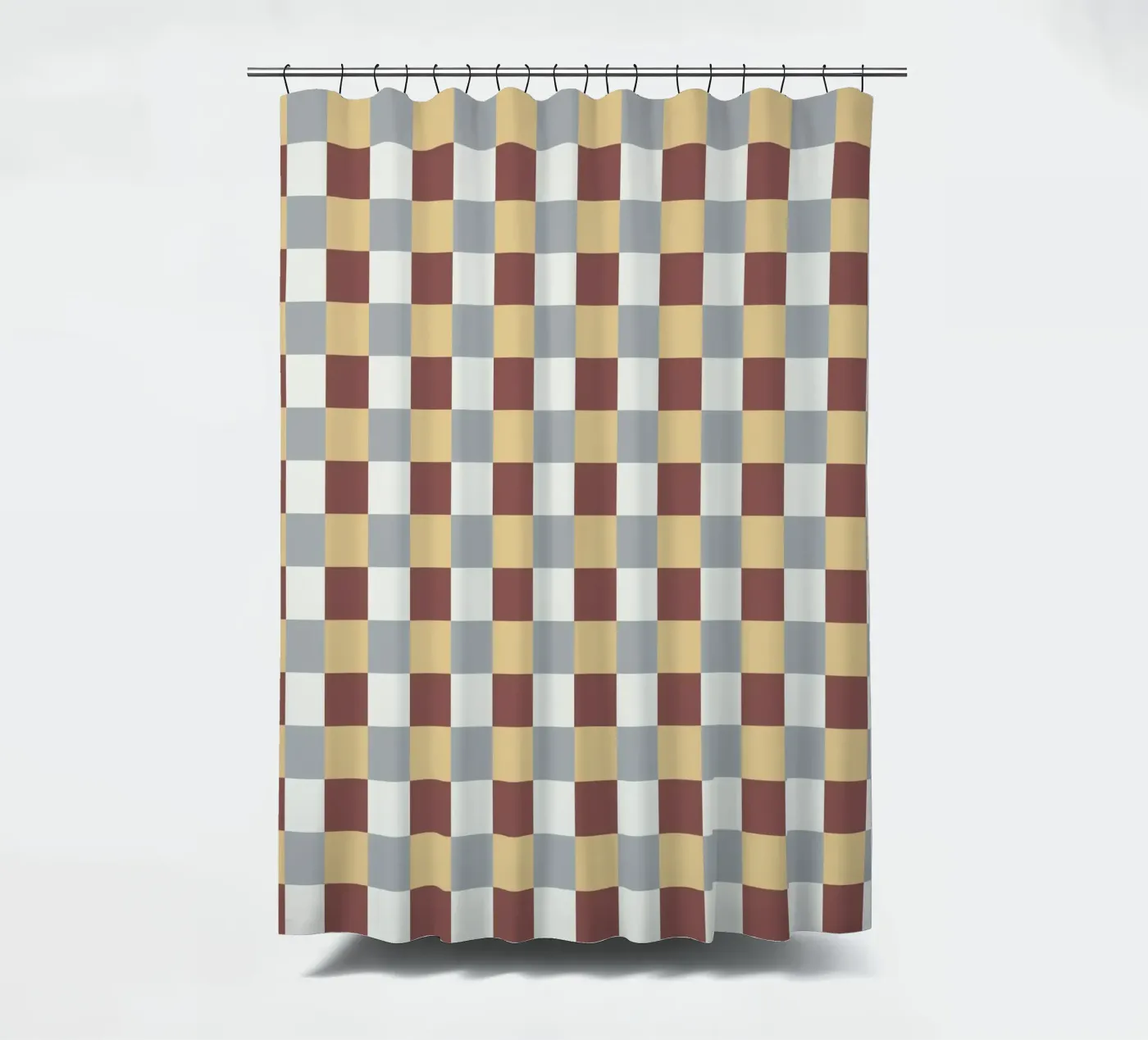 Motivo a scacchiera tenda da doccia da Little Dean