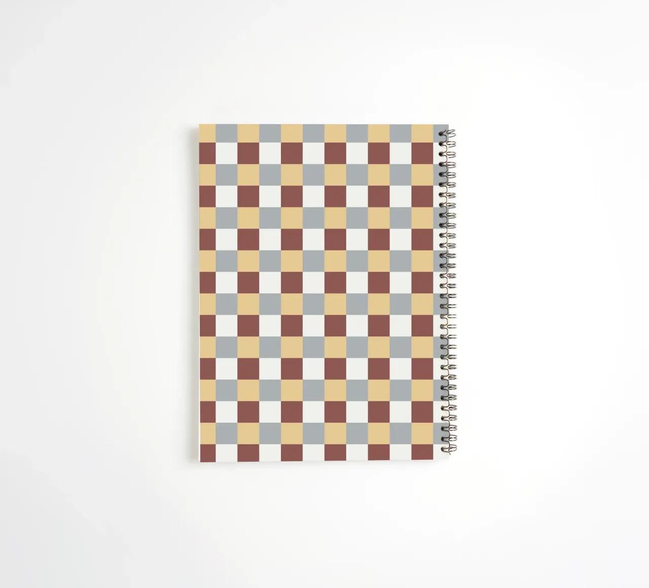 Checker tile pattern spiral notebook by Little Dean