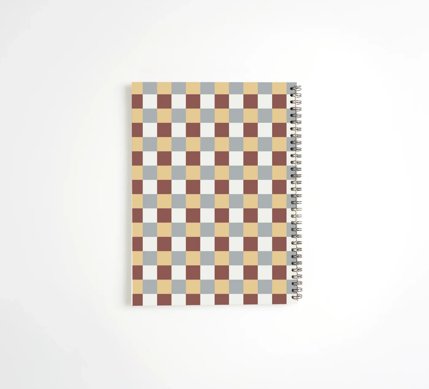 Checker tile pattern spiral notebook by Little Dean