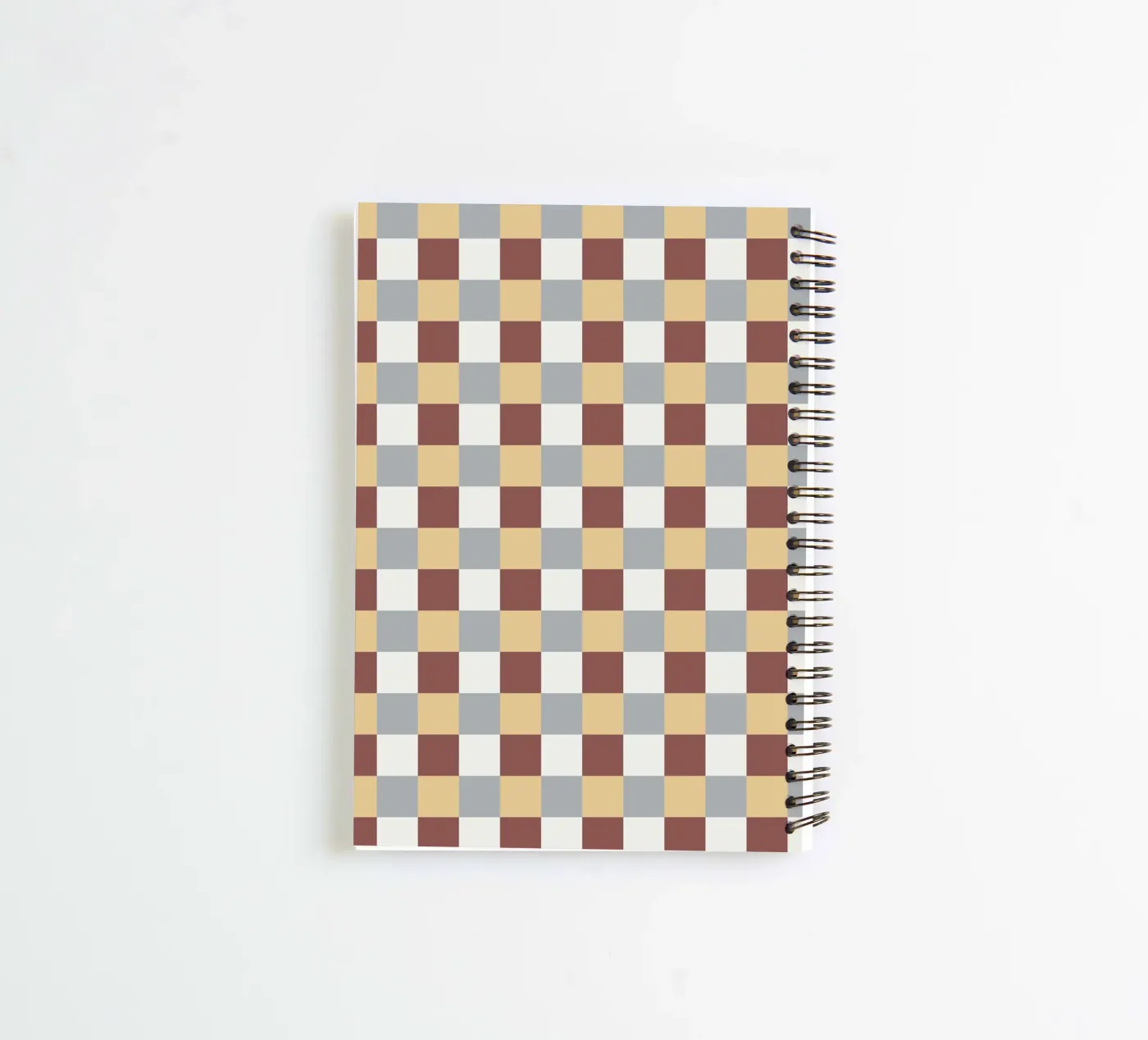 Dambordpatroon notitieboek met spiraal van Little Dean