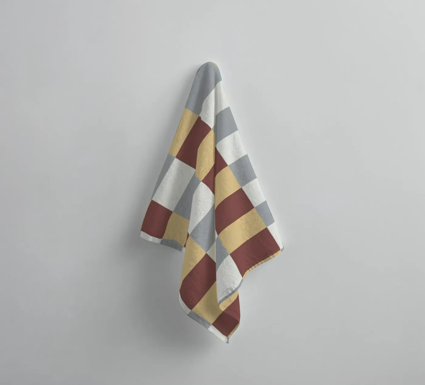 Checker tile pattern towel by Little Dean