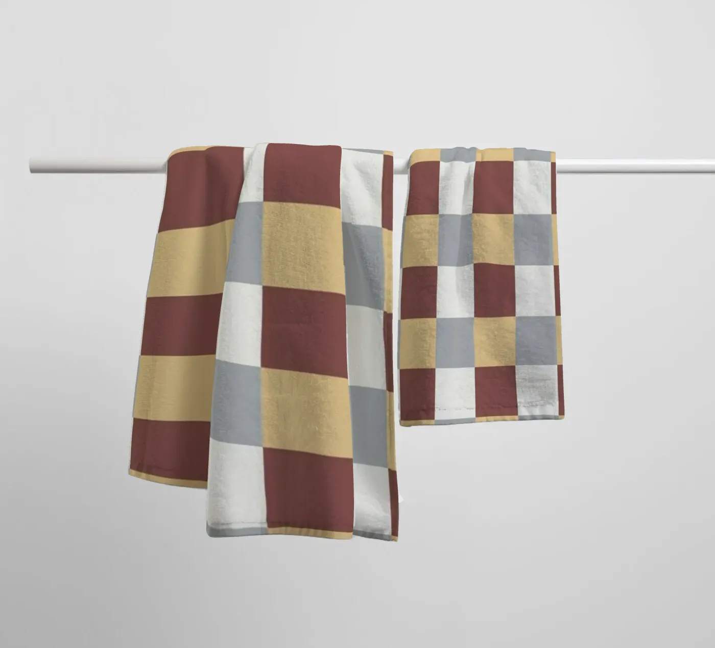 Checker tile pattern towel by Little Dean