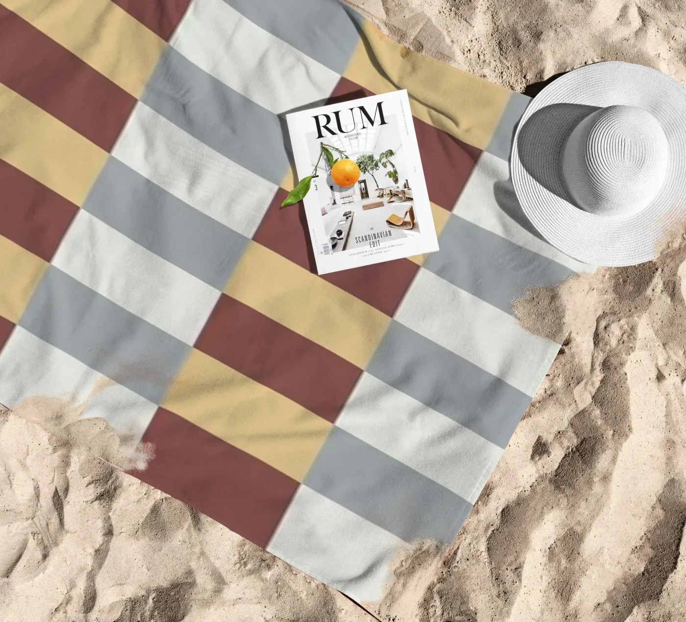 Checker tile pattern serviette de plage de Little Dean