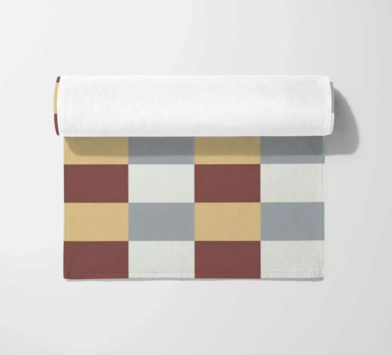 Checker tile pattern beach towel by Little Dean