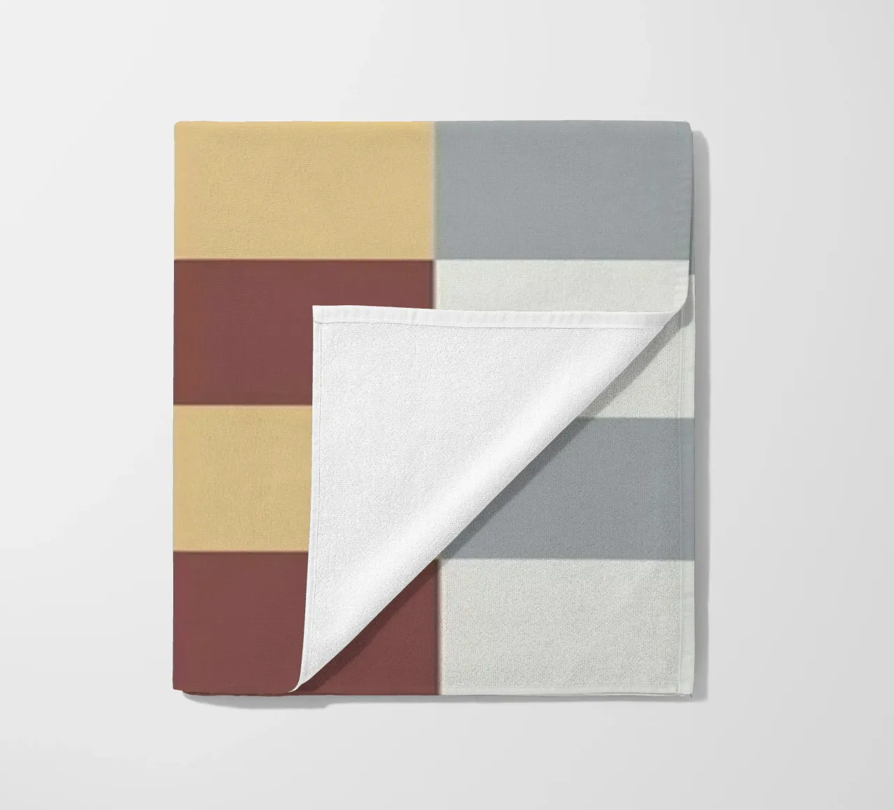 Checker tile pattern beach towel by Little Dean