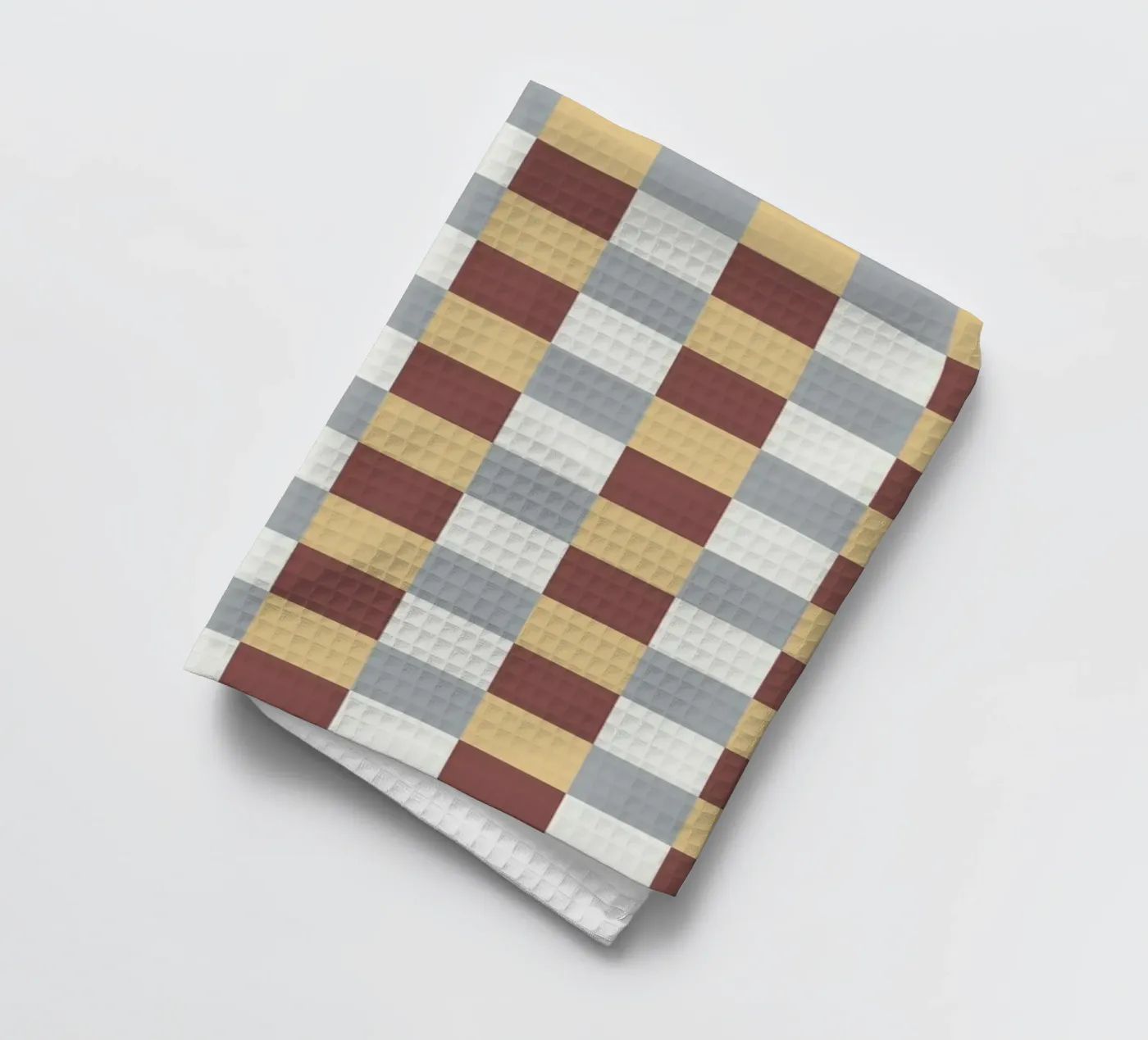 Checker tile pattern tea towel by Little Dean