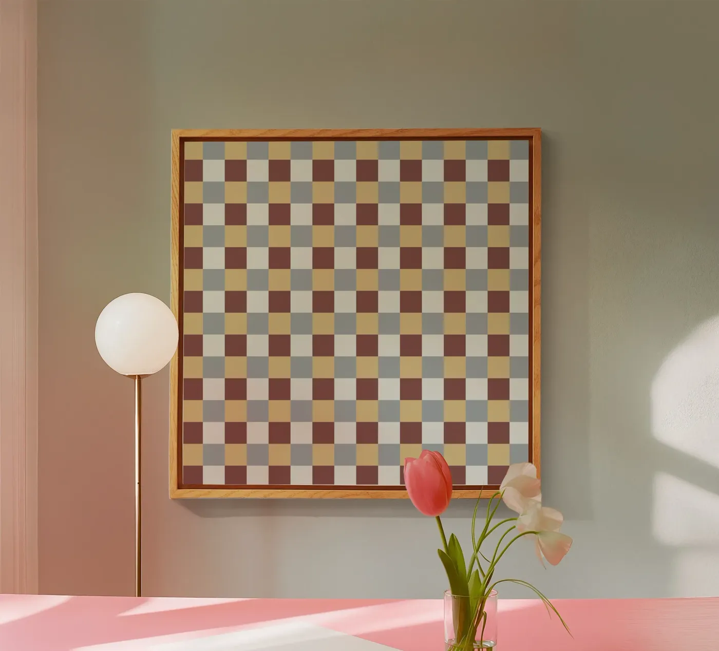 Checker tile pattern plexiglas de Little Dean