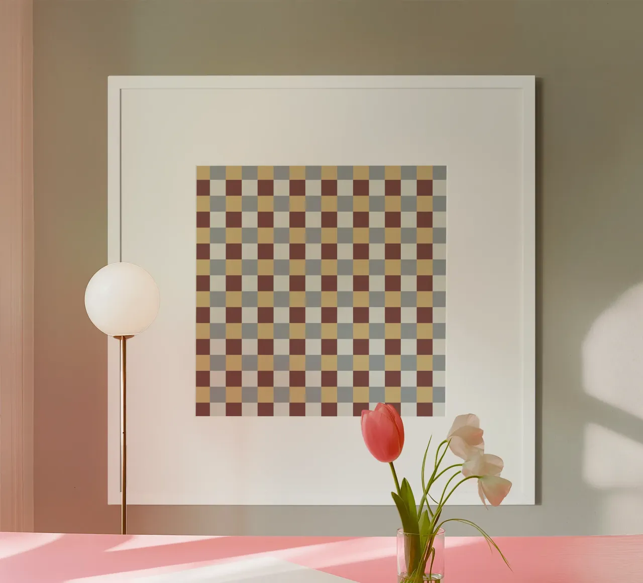 Checker tile pattern poster by Little Dean