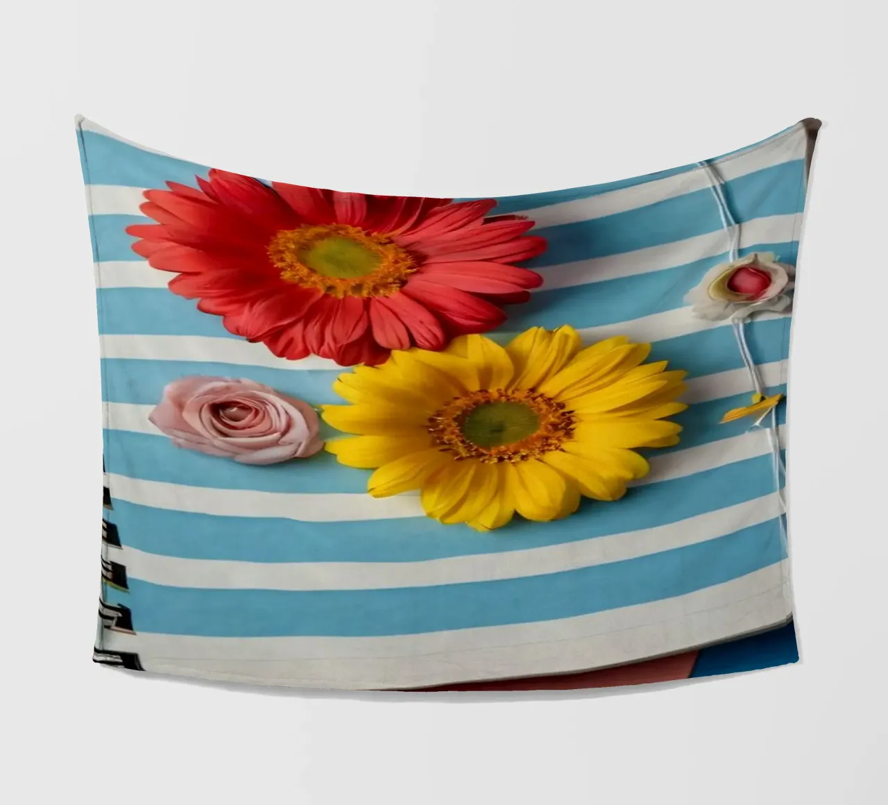 Colorful notebook adorned with flowers surrounded by pencils fleece blanket by DesignDoodle