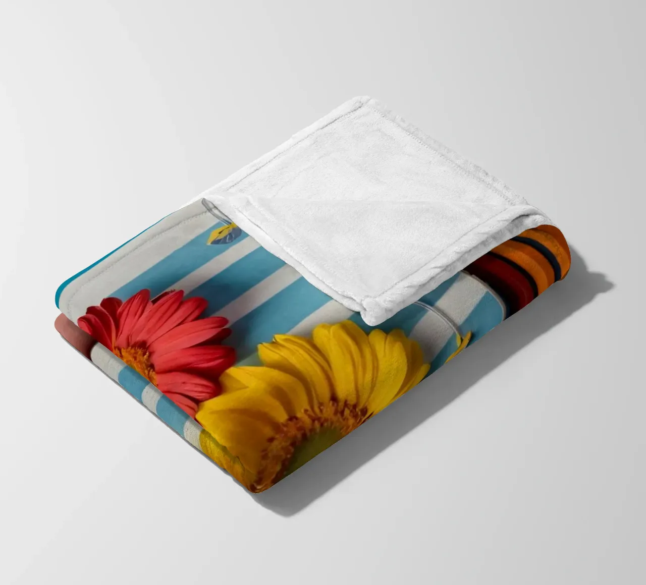 Colorful notebook adorned with flowers surrounded by pencils fleece blanket by DesignDoodle
