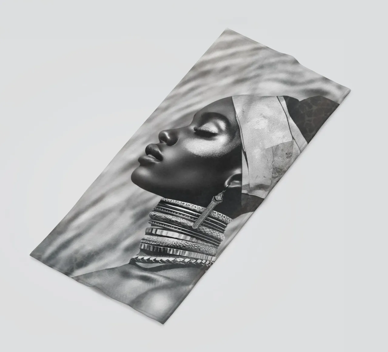 Moda donna nera telo mare da Carinaprint